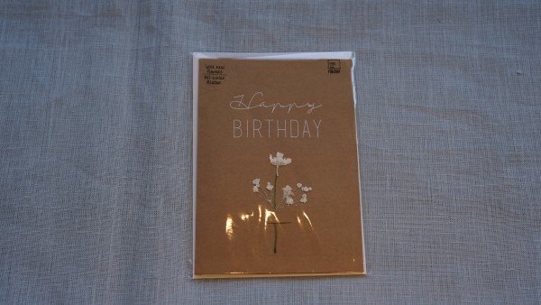 Blumenkarte "Happy Birthday"
