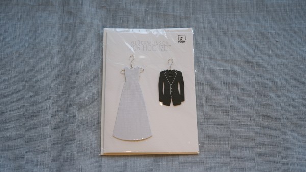 Kleiderkarte "Glückwunsch zur Hochzeit"